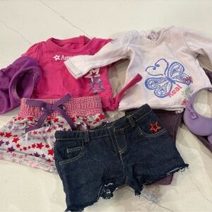 American Girl Pink and Purple Doll Outfit Set